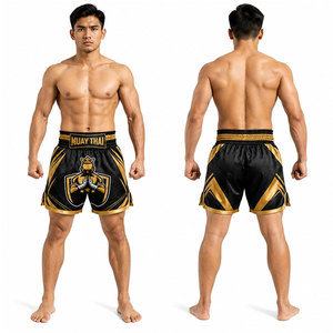 Shorts de sport décontractés en velours côtelé légers et respirants, personnalisables avec logo, pour arts martiaux, Muay Thai, boxe, kickboxing et gym - Product Image 2