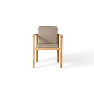 เก้าอี้รับประทานอาหารทันสมัยพร้อมพนักพิงเชือกและเบาะรองนั่ง  ตกแต่งด้วยไม้ธรรมชาติ สำหรับใช้ภายใน/ภายนอกอาคาร - Product Image 2