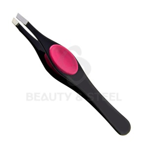 Pince à épiler de précision en acier inoxydable avec coussinets antidérapants et alignement parfait pour l'extraction des éclats - Product Image 6