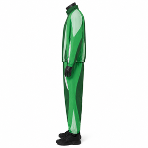 Men's Green Color Blocked <b>Windbreaker</b> Jacket Set Water Resistant All Seasons Outdoor Custom <b>Windbreaker</b> Sets - Product Image 3