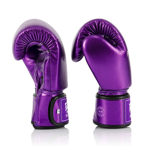Guantes de Boxeo Muay Thai Fairtex con Diseño Moderno, Impresos, Profesionales, de Cuero Vacuno Original, Correa Morada, Equipo de Entrenamiento de Kickboxing - Product Image 2