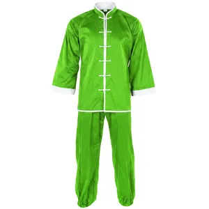 Ropa Elástica, Transpirable, Ligera y Duradera de Poliéster/Algodón, Uniformes Tradicionales de Artes Marciales, Kung Fu, Wushu, Tai Chi - Product Image 1