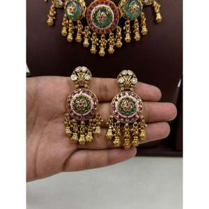 Myra Chorski 24K Gold Plated <b>Bridal</b> <b>Necklace</b> <b>and</b> <b>Earring</b> <b>Set</b> - Product Image 3