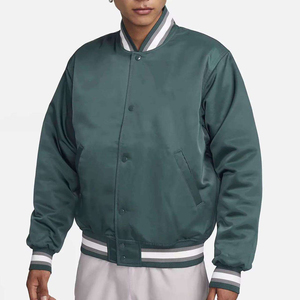 Vestes en satin à col rond pour hommes, vestes en satin de soie boutonnées à col rond pour hommes, manteaux en satin ajustés pour hommes, vente en gros - Product Image 1