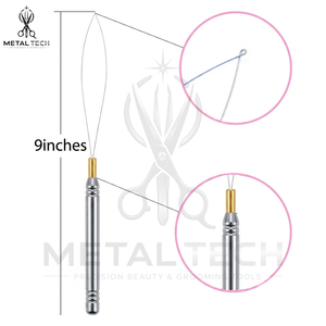 Juego de herramientas de acero inoxidable para peluquería: aguja de extensión de cabello, microanillo y herramienta para tirar de cabello, precio mayorista - Product Image 4