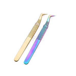 Juego de Pinzas para Pestañas de Acero Inoxidable, Puntas Puntiagudas de Precisión, Agarre Suave Multicolor para Extensión de Pestañas - Product Image 3