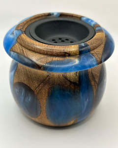 Soporte de lujo hecho a mano de madera y resina epoxi Bakhoor estilo árabe Mubkhar para La Quema tradicional de Oud, Ramadán y celebración de Eid - Product Image 6