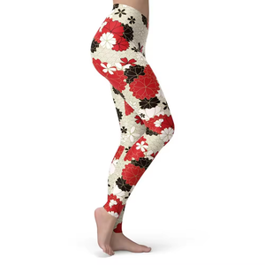 Leggings de sport pour femme à imprimé floral, taille haute, extensibles, respirants, pour yoga et fitness - Product Image 6