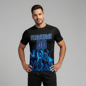 OEM/ODM Personnalisé Nouveau Design Respirant de Haute Qualité 100% Polyester Sublimation Manches Courtes Logo Personnalisé 220g Homme - Product Image 5
