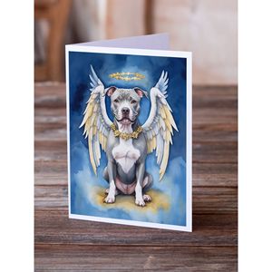 A7แปลกๆขนาด5x7ใหม่พิทบูลเทอร์เรียร์การ์ดอวยพรนางฟ้าของฉันบรรจุการ์ดเปล่า8ใบพร้อมซองจดหมาย - Product Image 2