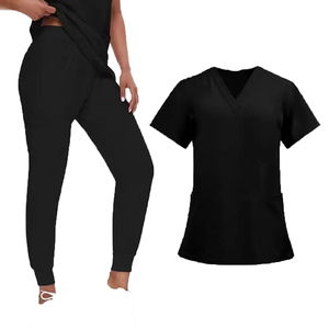 Ensembles de blouses médicales à manches courtes très demandés – Tenues d'infirmières souples et extensibles pour hôpitaux et chirurgie - Product Image 1