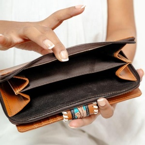 Carteras de mano de cuero genuino de lujo OEM para hombres y mujeres, forro de diseñador, tarjetero, monedero, monedero, monederos al por mayor - Product Image 6