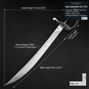 Épée de combat marine haut de gamme de 31 pouces, en acier au carbone, fabriquée à la main, outil multifonctionnel pour le camping en extérieur, cuir authentique, OEM - Product Image 6