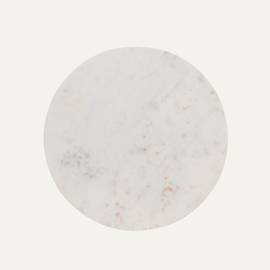 Table d'appoint moderne avec plateau en marbre et base en bois massif – Meubles de salon scandinaves - Product Image 3