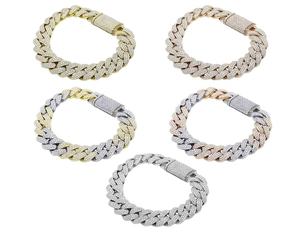 Pulsera cubana chapada en oro clásica Unisex 14mm 8 pulgadas pasa probador de diamantes Moissanite diamante 925 plata esterlina - Product Image 4