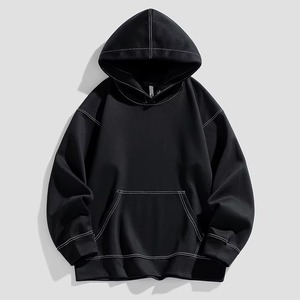 ผู้ผลิตเสื้อฮู้ดดี้สตรีทแวร์ไซส์ใหญ่ ขายส่งเสื้อฮู้ดดี้เปล่าแบบกำหนดเอง ผ้าฝ้ายฟลีซ รับผลิตแบบ OEM ODM - Product Image 1