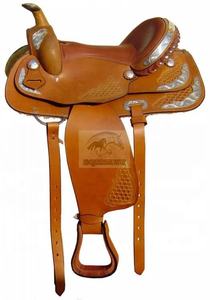 Selle de cheval Western en cuir personnalisée avec raccords plaqués argent Selle Softy Seat en cuir par le fabricant - Product Image 2