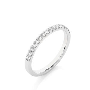 Alianza de boda de oro sólido con diamantes creados en laboratorio para mujer, diseños de joyería de oro minimalistas de lujo para fiestas - Product Image 2