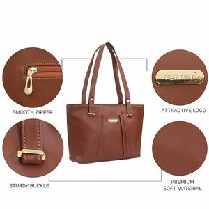 Bolso de Hombro Clásico de Cuero Genuino para Mujer con Cierre de Cremallera, Diseño Antirrobo Multifuncional, Gran Capacidad, Bolso de Oficina - Product Image 4