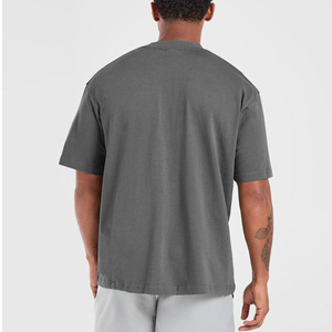 Camiseta Extra Grande con Logotipo Personalizado, Estilo Vintage, Lavada al Ácido, para Hombre, Hombros Caídos, 100% Algodón, Camiseta Lisa - Product Image 2