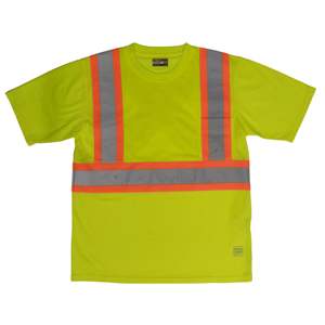 Ropa de Trabajo de Alta Visibilidad Reflectante para Hombre, Camisetas de Trabajo de Construcción de Alta Visibilidad, Camisetas de Manga Corta de Secado Rápido - Product Image 2