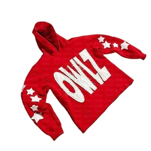 Sweat à capuche déchiré pour homme, style vintage, en mélange de coton doux, streetwear décontracté, pull personnalisé, vente en gros - Product Image 4