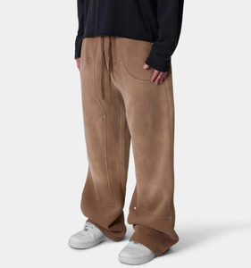 Pantalones Deportivos Holgados de Alta Calidad para Hombre con Rayas Laterales, Pantalones de Algodón Grueso, Pantalones Deportivos Holgados con Servicio OEM - Product Image 2