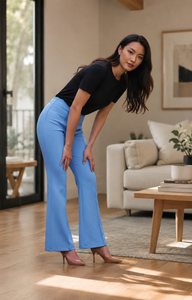 Pantalones Casuales Elegantes de Alta Calidad para Mujer, Pantalones de Pierna Ancha y Recta de Color Sólido, Nueva Moda - Product Image 3