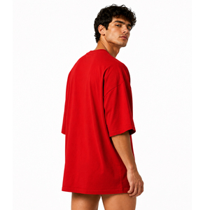 T-shirt Homme Oversize à Épaules Tombantes Col Rond Coupe Ample Décontractée pour le Jogging et le Streetwear – Vente en Gros - Product Image 4