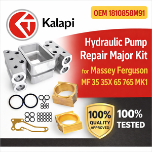 ชุดซ่อมปั๊มไฮดรอลิก Kalapi รุ่นพรีเมียม 1810858M91 สำหรับรถแทรกเตอร์ Massey Ferguson MF 35/35X/65 MK1 ชุดซีลทองเหลืองและเหล็กหล่อครบชุด - Product Image 3