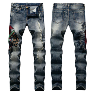Jean déchiré pour homme, style européen, dernier design - Product Image 1