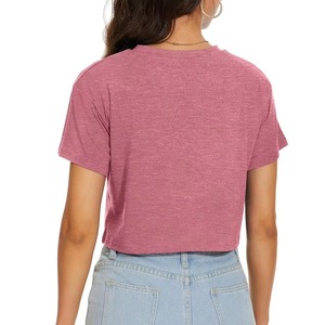 Hot Selling Women's <b>Crop</b> <b>Tops</b> Tshirts Short Sleeve Round Neck Breathable Casual Streetwear Baby Tee Baby Tee <b>Crop</b> <b>Tops</b> for Women - Product Image 2