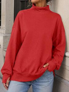 Sudadera de Alta Calidad Premium Oversize con Cuello Alto Estilo Urbano, de Algodón Afelpado, Ajuste Holgado, Casual de Invierno, Personalizable con Logo Frontal - Product Image 4