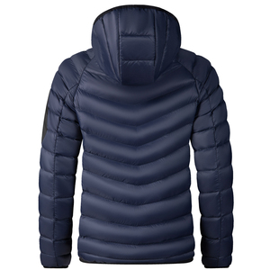 Fabricants de vestes d'hiver matelassées OEM personnalisées pour hommes, manteaux chauds à capuche, imperméables, en duvet, vêtements thermiques de sport lourds - Product Image 2