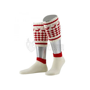 Chaussettes hautes traditionnelles de style bavarois pour hommes – Tenue classique pour festivals folkloriques alpins - Product Image 3
