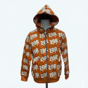 Sudadera con capucha y cremallera completa para hombre, con logo serigrafiado personalizado de la mejor calidad, 100% algodón polar, 450 gsm, cómoda y transpirable. - Product Image 1