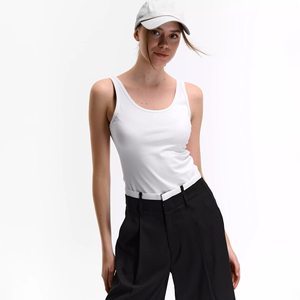 Women Cotton Spandex Gym Fitness Tank <b>Top</b> Slim Fit Sleeveless Workout <b>Top</b> Custom Logo Wholesale Private Label Casual Summer <b>Top</b> - Product Image 1