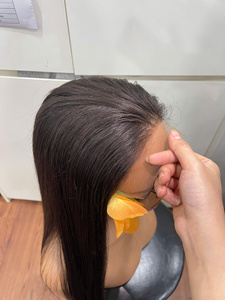 Peluca de cabello humano más vendida con cierre de encaje central, lisa, natural, para mujer, estilo suave, cabello virgen, color natural - Product Image 6