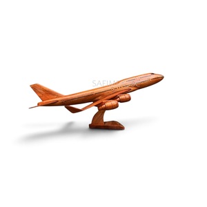 Modèle d'avion Boeing 737/747/757/777 en bois, 40-44 cm, modèle d'avion commercial à l'échelle avec support, décoration, provenance Vietnam - Product Image 1