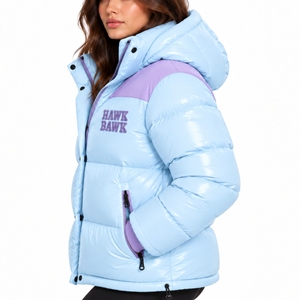 <b>Women</b> Modern Quilted Puffer Winter <b>Jacket</b> Full Zip Front Logo Polyester Outdoor Layer <b>Padded</b> Lifestyle Puffer <b>Jacket</b> For <b>Women</b> - Product Image 3