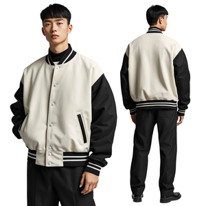 Veste varsity en laine mélangée pour homme, vêtement d'extérieur de qualité supérieure, streetwear - Product Image 2