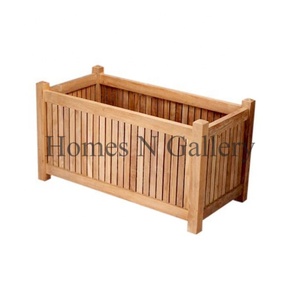 Maceteros hechos a mano de gran tamaño para exteriores, minimalistas, tamaños personalizados, atractivo acabado de madera Natural, muebles de exterior increíbles - Product Image 5