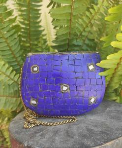 กระเป๋าคลัทช์ตาชั่วร้ายโมเสกในคลัทช์ผู้หญิงสีดําน่าดึงดูดพร้อมโซ่โลหะสําหรับผู้หญิงในราคาต่ําโดย LUXURY CRAFTS - Product Image 5