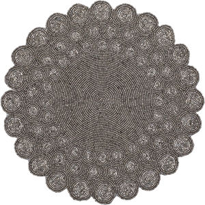 แผ่นรองจานประดับลูกปัดแบบกลมสำหรับโต๊ะอาหารสำหรับร้านอาหารโรงแรมทำจากผ้าโพลีเอสเตอร์สำหรับตกแต่งห้องครัวหรูหรา - Product Image 1