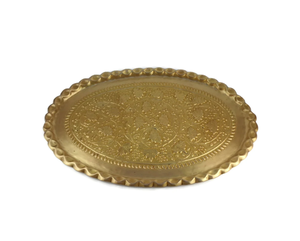 Bandeja Ovalada de Latón Hecha a Mano al por Mayor, Diseño Vintage, Arte Islámico, Plato Decorativo de Metal para Servir con Caligrafía Árabe - Product Image 2