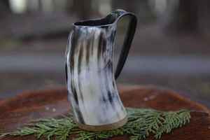 Vintage Eco-Friendly Buffalo Horn Drinking <b>Mug</b>-Durable <b>Large</b> Capacity Customizable Size - Product Image 4