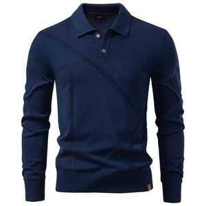 Suéter Polo de Punto Texturizado Refinado – Elegante Tejido Texturizado con Cuello Polo, Perfecto para Uso Casual, Cómodo y Versátil - Product Image 6
