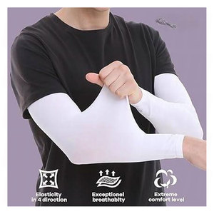 Manguito protector de brazo OEM personalizado con LOGO, de seda fría sublimada, antideslizante con silicona, para gimnasio, running, béisbol, voleibol, fútbol. - Product Image 2