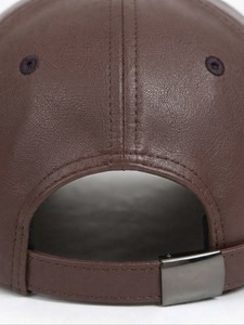 Premium Genuine Leather <b>Caps</b> for Men and <b>Women</b> Stylish Vintage Baseball Hats Adjustable Leather Headwear for Outdoor - Product Image 6