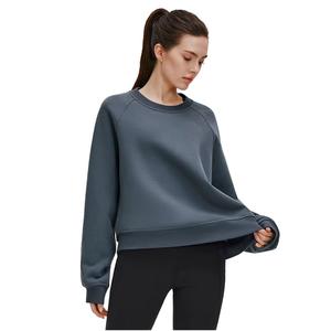 Sudadera Oversize de Algodón 100% con Forro Polar Ecológico para Mujer, Cuello Redondo, con Logotipo Personalizado, Venta al por Mayor OEM, Estilo Urbano - Product Image 1